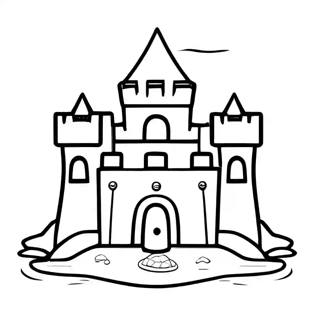 Sandcastle for Summer Vacation coloring pages